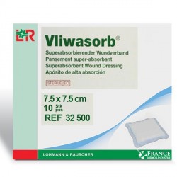 Pansement Vliwasorb® super-absorbant 7.5x7.5cm Stérile Emballage individuel-32500