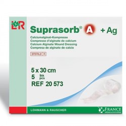 Pansement d'alginate de calcium + Argent Suprasorb®A 5x30cm Boite de 5- 20573